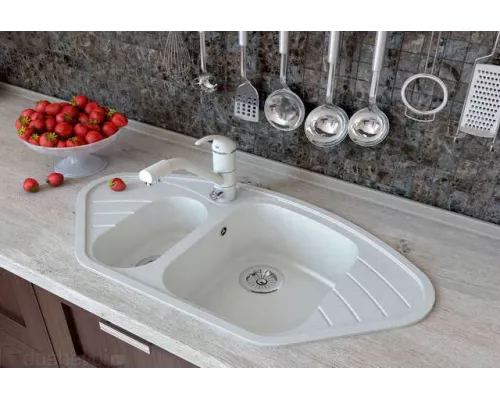 Кухонная мойка MAXSTONE MS-13 белый снег