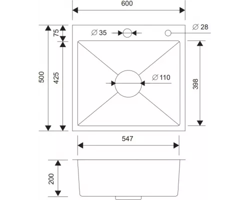 Кухонная мойка РМС MR-6050