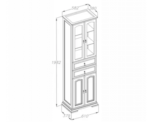 Пенал Opadiris Риспекто 60 цвет 9003