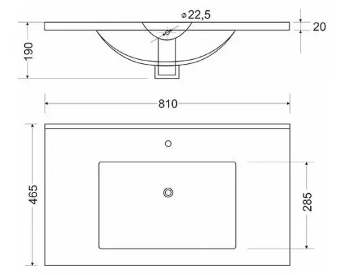 Раковина мебельная Mirsant NEXT 60 61*46,5*19