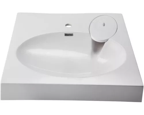 Раковина над стиральной машиной Horke Verona белый мрамор 605*602*90