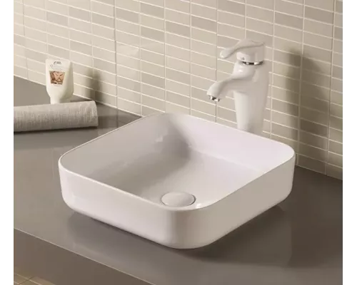 Раковина накладная CeramaLux D1303 390*390*140