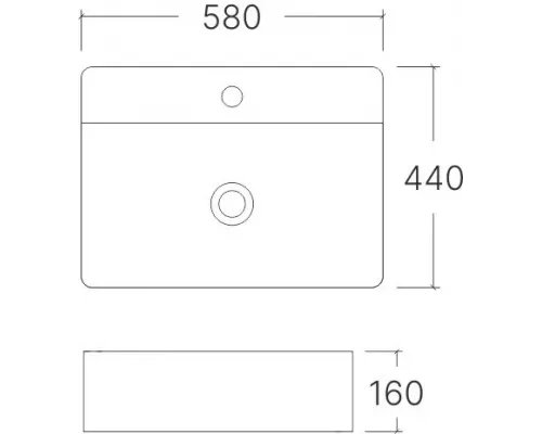 Раковина накладная EvaGold 5275 580*440*160