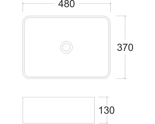 Раковина накладная EvaGold A022CBKM 480*370*130