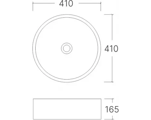 Раковина накладная EvaGold A091L 410*410*165