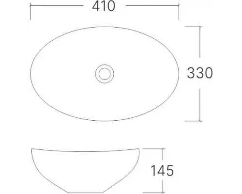 Раковина накладная Evagold А433WGM 410*333*145