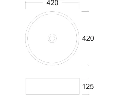 Раковина накладная EvaGold A544CDGRM 420*420*125