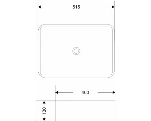 Раковина накладная Mirsant SHELL-0619 Black Marquina 515*400*130