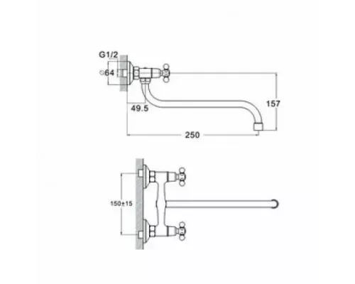 Смеситель для кухни Zegor DMX12-A605