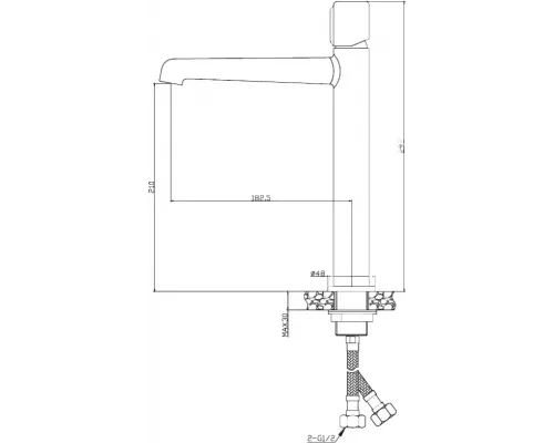 Смеситель для раковины BelBagno UNO-LMC-CRM