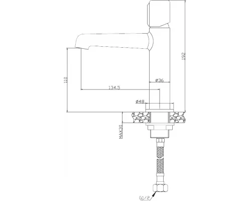 Смеситель для раковины BelBagno UNO-LVM-CRM