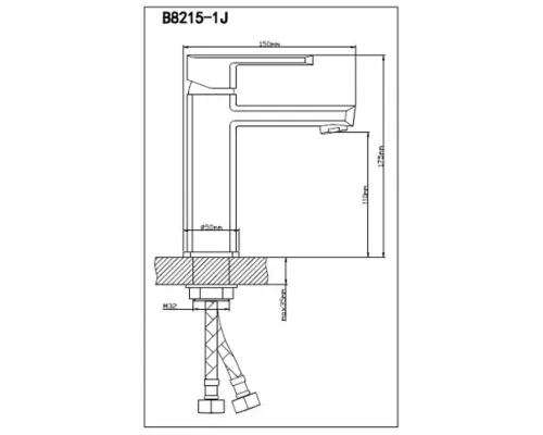 Смеситель для раковины BOOU B8215-1J 