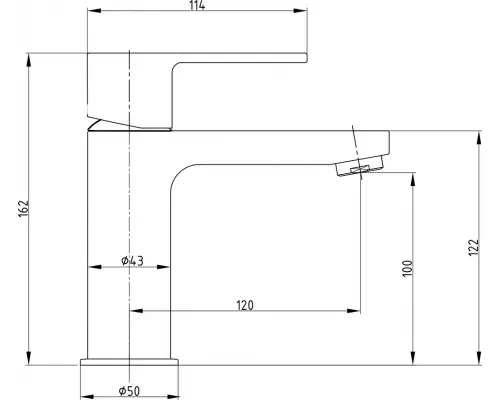 Смеситель для раковины E.C.A. NITA 102188034EX 