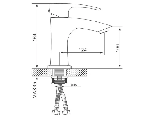 Смеситель для раковины FRAP G1007