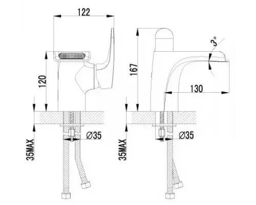 Смеситель для раковины Lemark Minima LM3806C