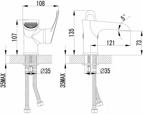 Смеситель для раковины Lemark Omega LM3146C