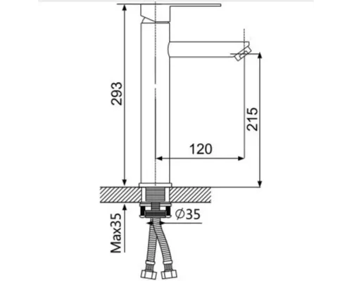 Смеситель для раковины Oute Т40201-1