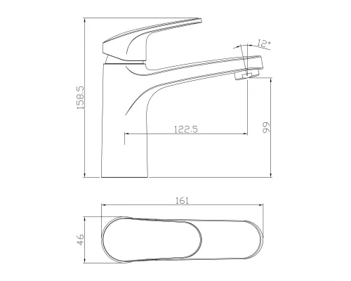 Смеситель для раковины Rossinka RS45-11