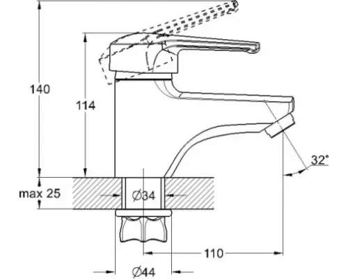 Смеситель для раковины Solone SIT1-A182