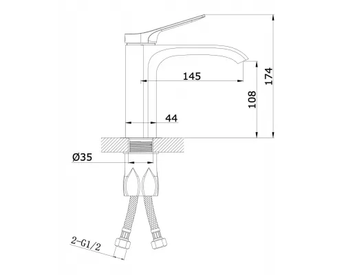 Смеситель для раковины Vieir V343511F
