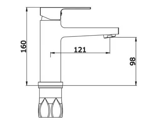 Смеситель для раковины Vieir V393511С 