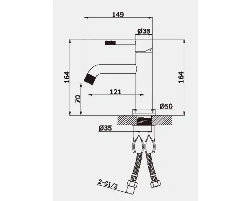 Смеситель для раковины Vieir V402511G