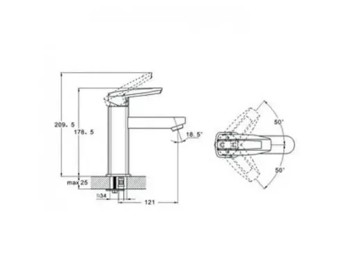 Смеситель для раковины Zegor NOF1-A033