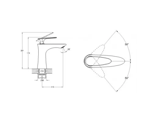 Смеситель для раковины Zegor SAT1-A010