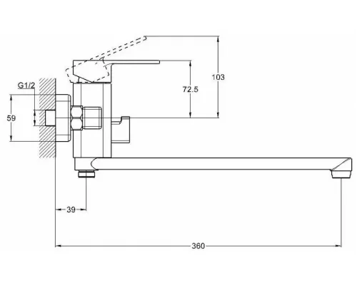 Смеситель для ванны Zegor LEB7-B123-KH