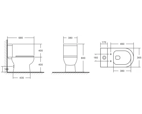 Унитаз напольный EvaGold А080