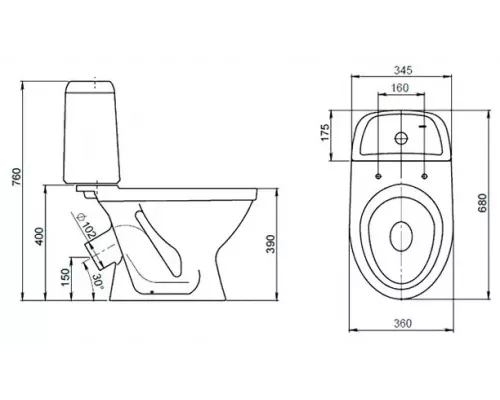 Унитаз напольный Santeri Прайм