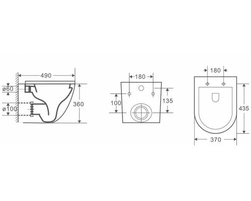 Унитаз подвесной CeramaLux 2197MB