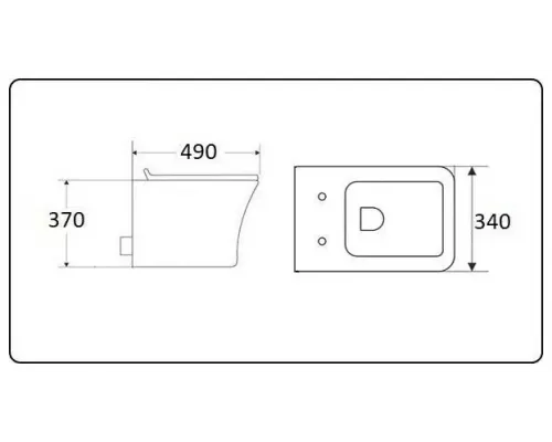 Унитаз подвесной CeramaLux 2615E