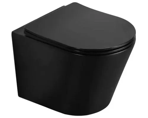 Унитаз подвесной CeramaLux B2330-1MB черный матовый