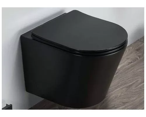 Унитаз подвесной CeramaLux B2330-1MB черный матовый