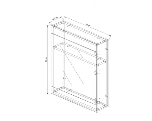 Зеркало-шкаф EvaGold OLIVER 60