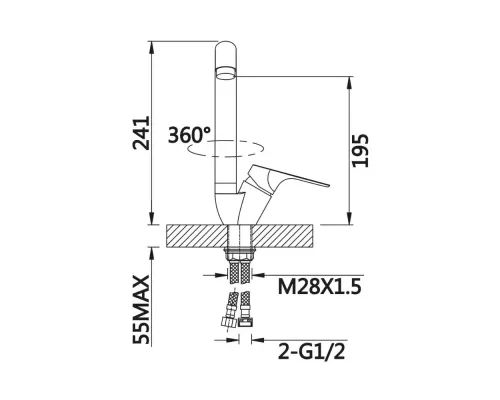 Cмеситель для кухни Vieir V063521F1