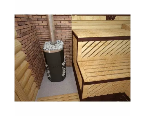 Дровяная банная печь Теплодар Русь Сетка 12Л