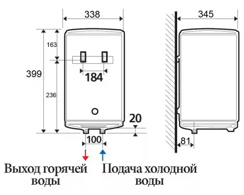 Электрический водонагреватель ATLANTIC OPRO 15 RB