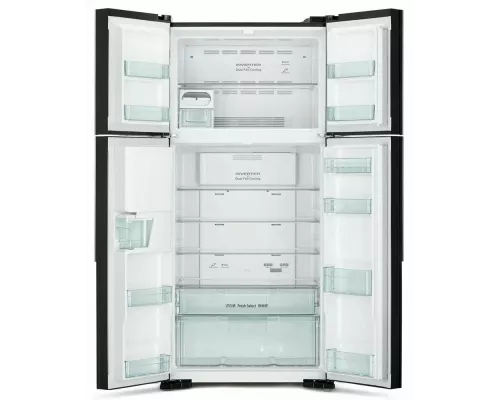 Холодильник Hitachi R-W660PUC7 GBK черный