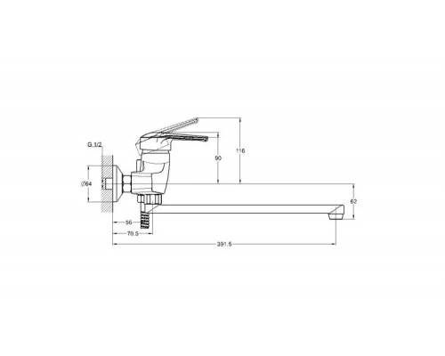 Смеситель для ванны Solone SIT7-A182