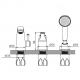 Смеситель для ванны Vieir V413532F