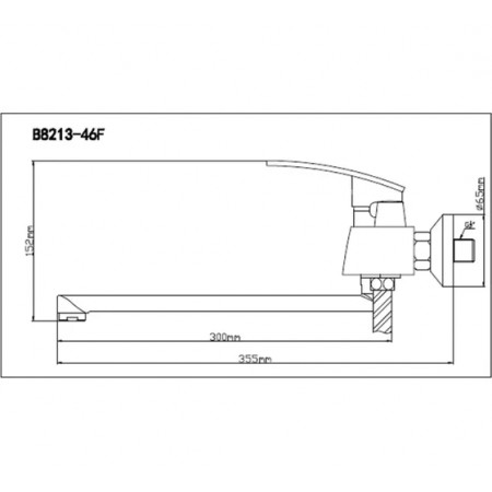 Смеситель для ванны BOOU B8213-46F