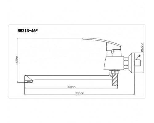 Смеситель для ванны BOOU B8213-46F