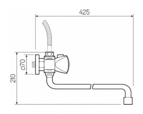 Смеситель для ванны РМС SL119-143