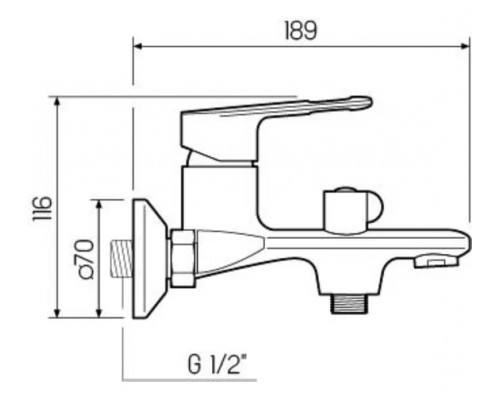 Смеситель для ванны РМС SL134-009E