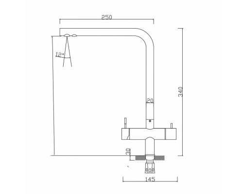 Смеситель для кухни РМС SUS127PVD-017F-015