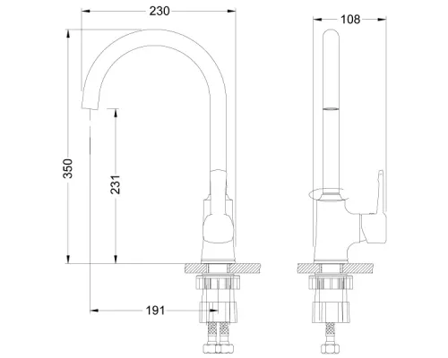 Смеситель для кухни Lemark Evitta LM0505C