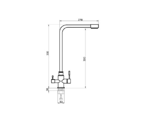 Смеситель для кухни РМС SUS125BL-017F-015