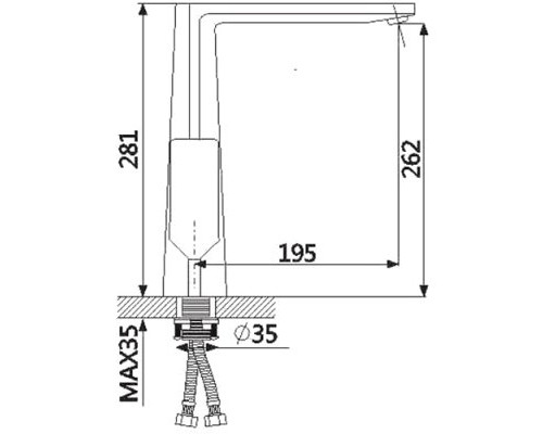 Смеситель для кухни Oute T1913B